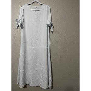 Made With Love White Maxi Dress Size L Nwt